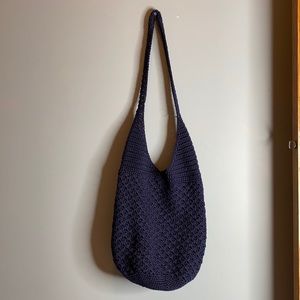 Navy Blue crochet purse from The Sak